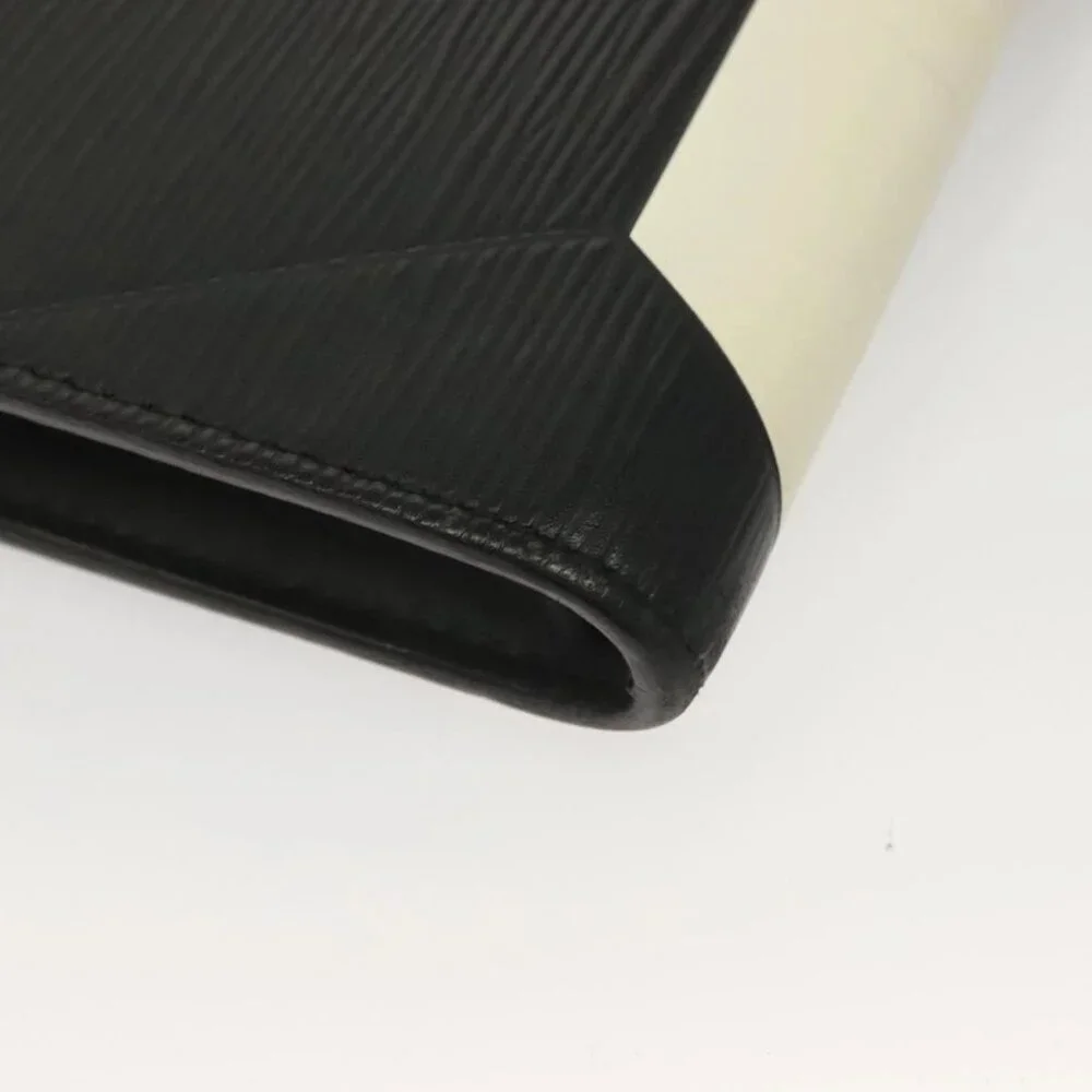 LOUIS VUITTON Epi Pochette Jules GM Clutch Bag Black White M63295 LV Auth 133695 - Picture 3 of 16